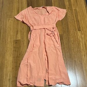 Madewell Peach Midi Dress